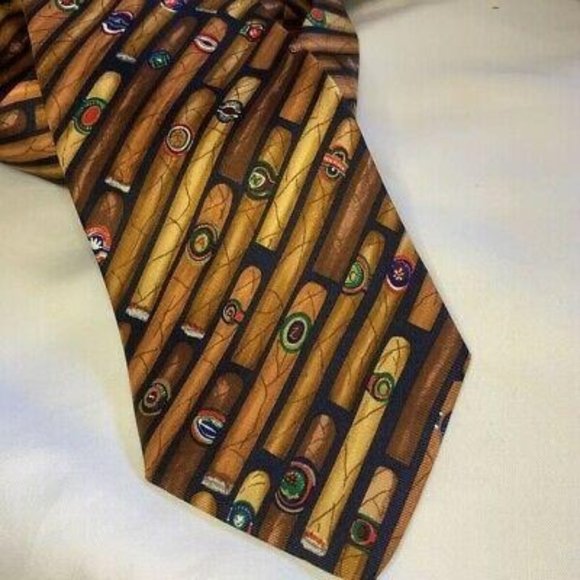 Cigar Print Necktie - Picture 1 of 4
